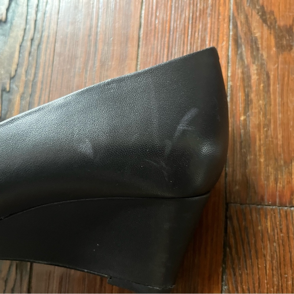 Corso Como Nelly  Black Leather Wedges - Picture 8 of 10